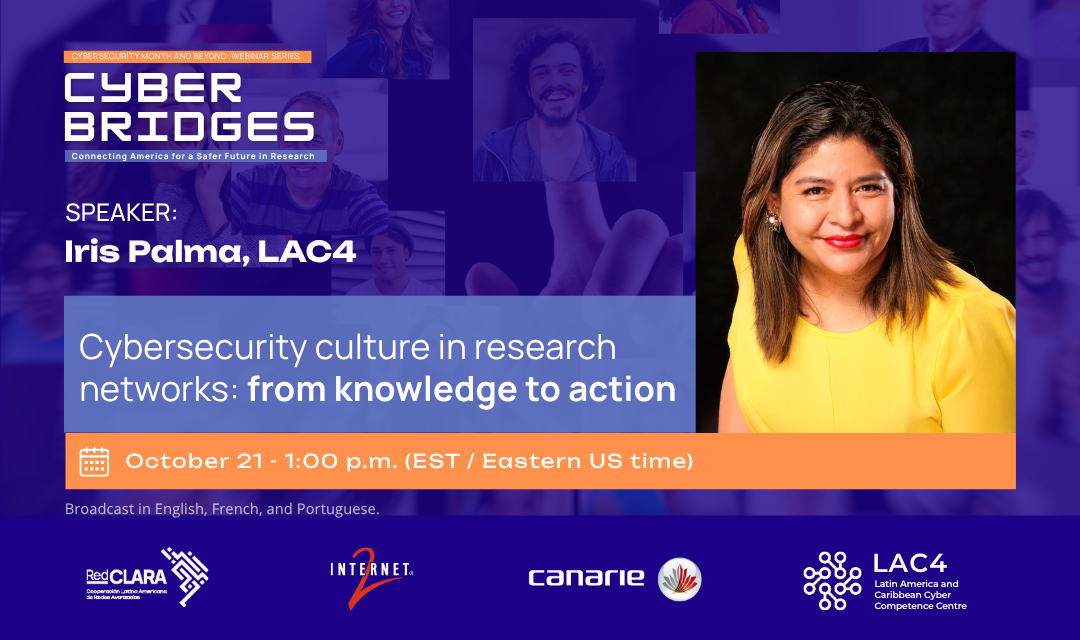 Join the second free webinar of the Cyberbridges series on cybersecurity culture in research networks