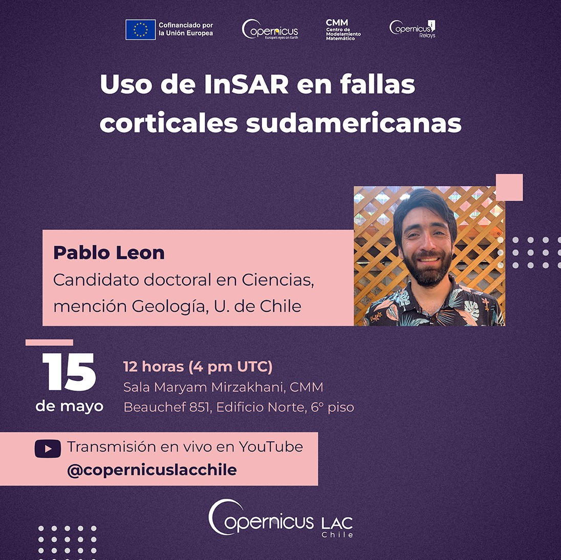 Seminario de Copernicus Chile sobre el uso de InSAR en fallas corticales sudamericanas Seminario de Copernicus Chile sobre el uso de InSAR en fallas corticales sudamericanas