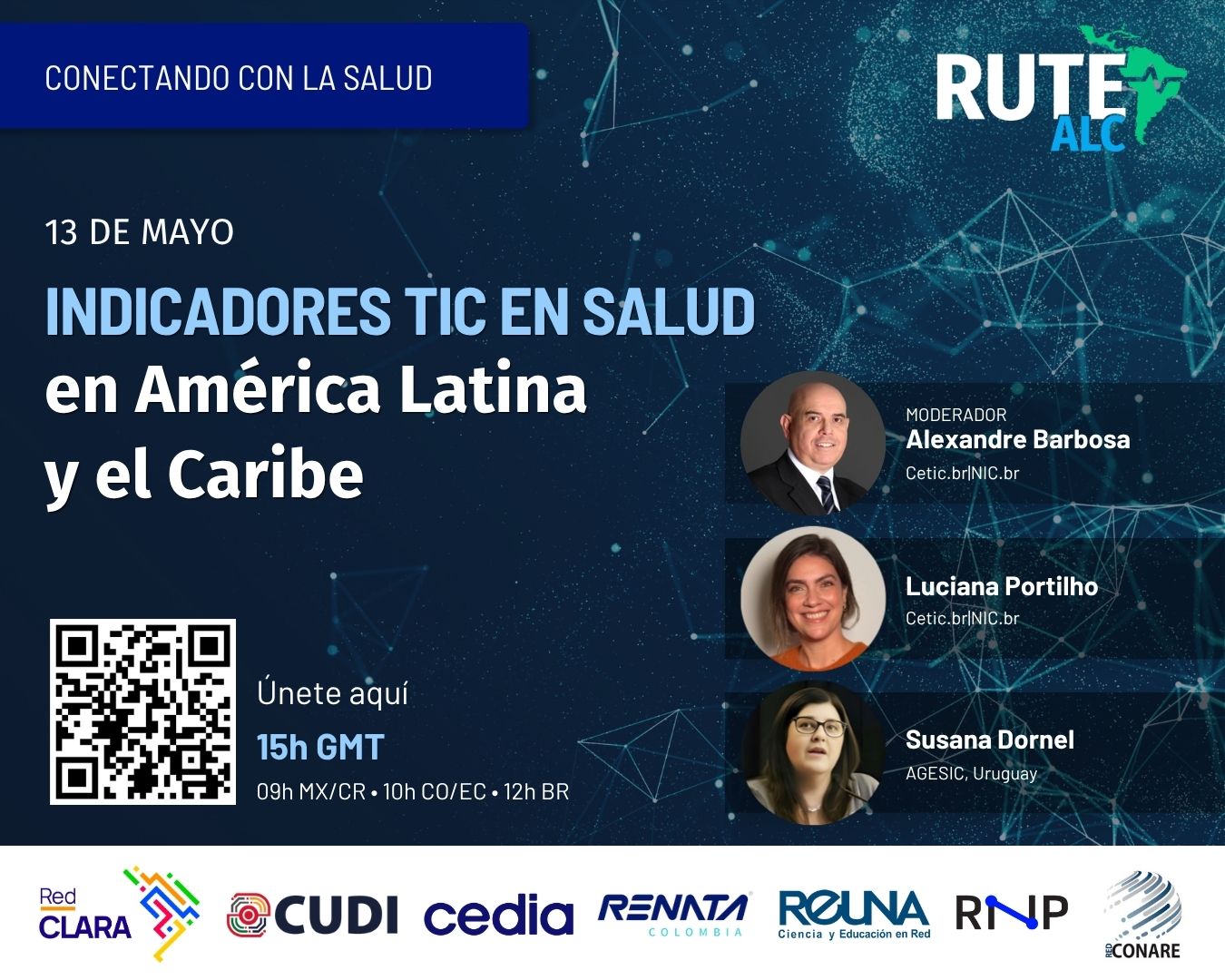 13 de Mayo: Participa en el Webinar RUTE-ALC “Indicadores TIC en Salud para acelerar la transformación digital en ALC”