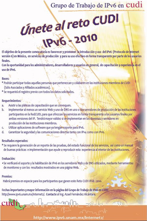 CUDI IPv6 Challenge 2010